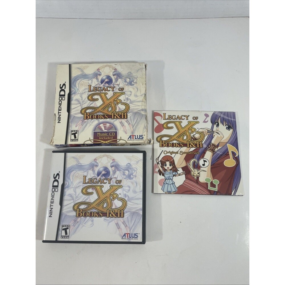 Legacy of Ys Books I & II Launch Edition Nintendo DS Complete w/ Music CD Atlus